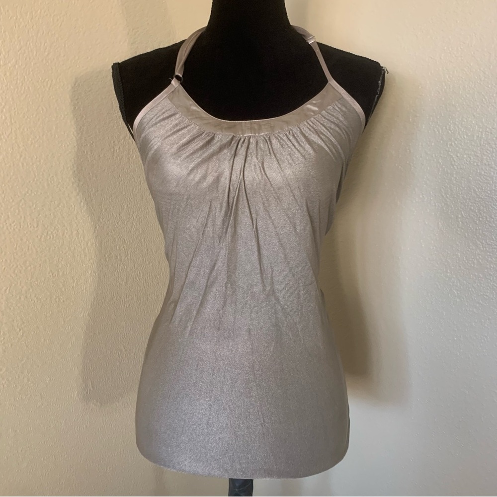 Y2K vintage Charlotte Russe Shiny Silver Camisole